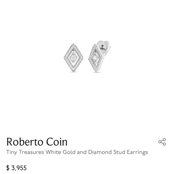 Roberto Coin 18kt white gold with 0.55tcw diamond converted drop earrings EUC - Picture 12 of 12